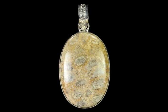 Million Year Old Fossil Coral Pendant - Indonesia #144180
